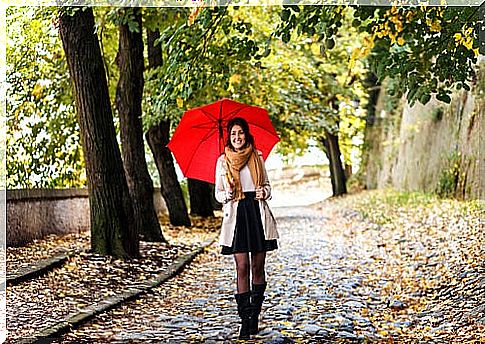 Girl with an umbrella