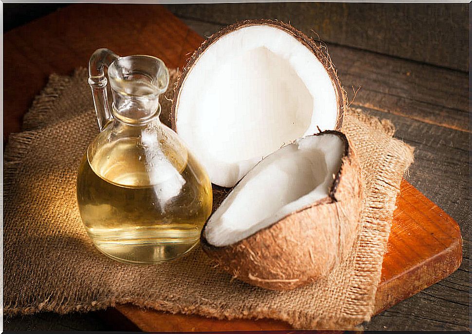 Natural coconut oil.