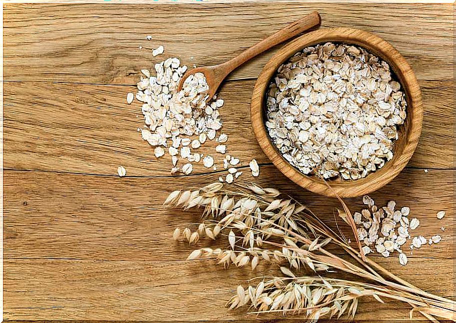 Oat cereals in a bowl