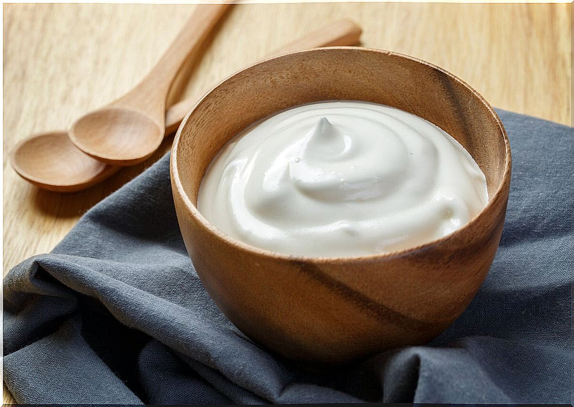 Greek yogurt in the Mediterranean diet.