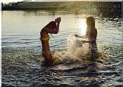 Open air baths