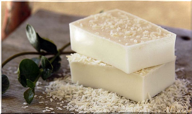 handmade coconut and almond milk soap