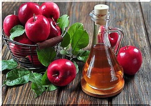 apple cider vinegar and apples