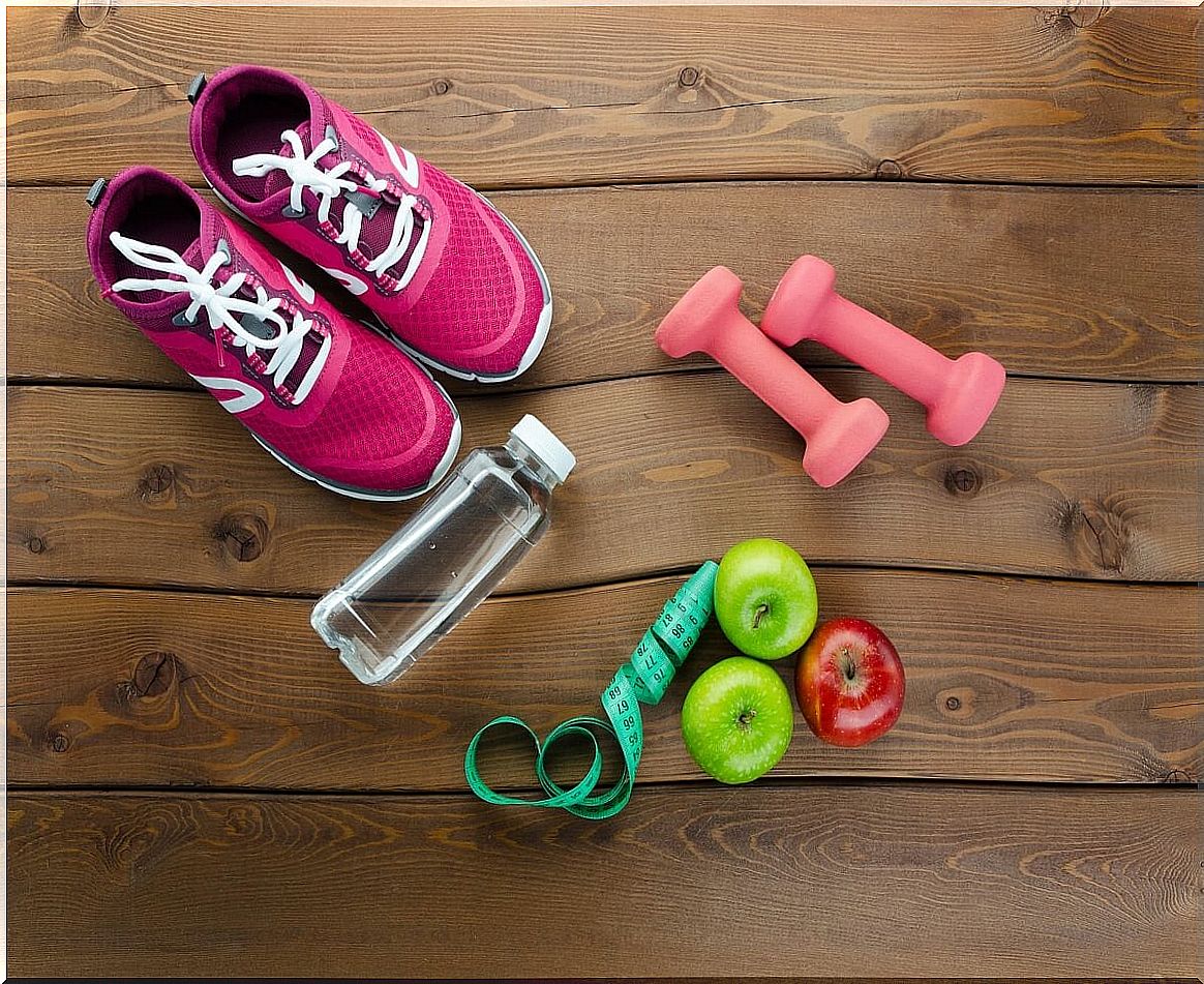 Exercising and eating a good diet helps you gain health