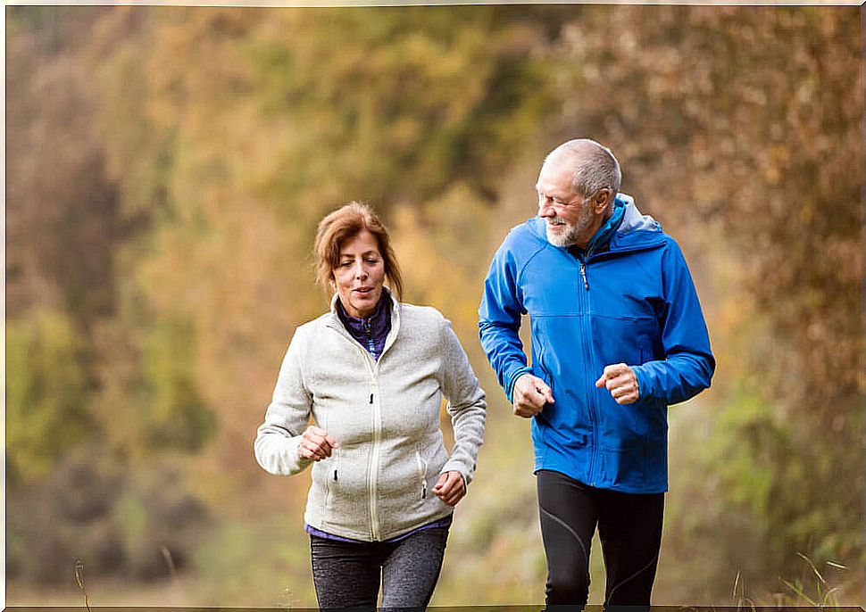 Seniors exercising