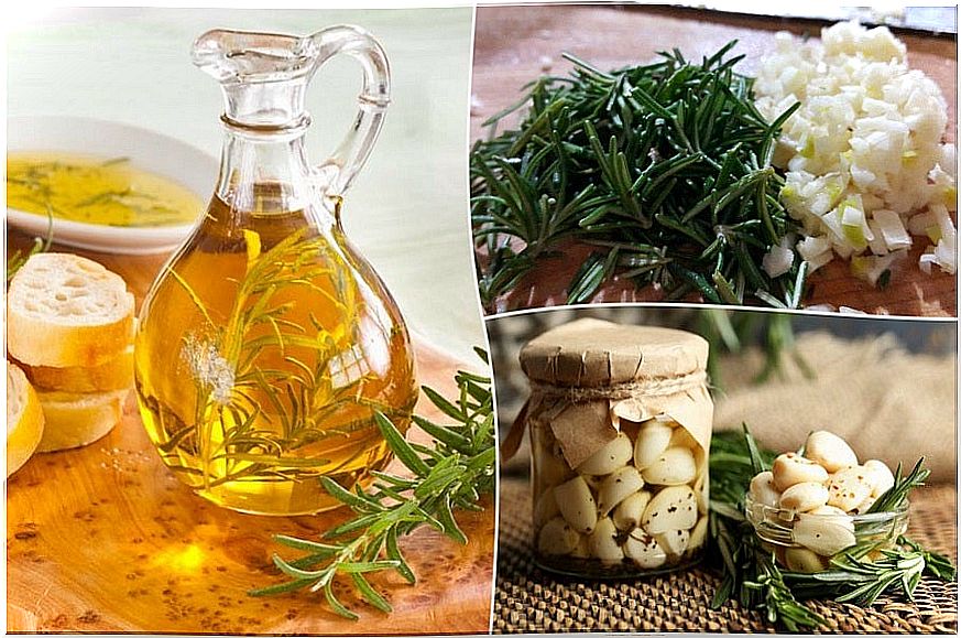 rosemary oil collage